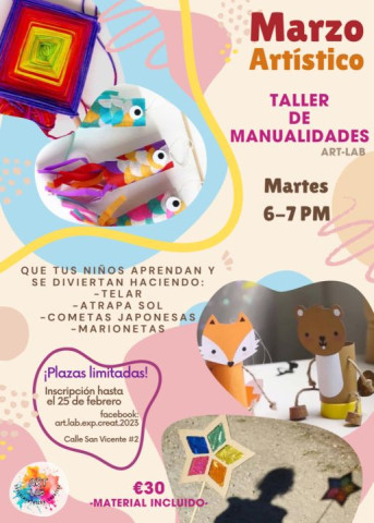 Marzo artístico- Taller de Manualidades Art-Lab