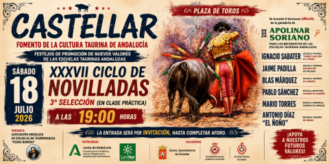 Castellar acoge el XXXVII Ciclo de Novilladas el 18 de julio